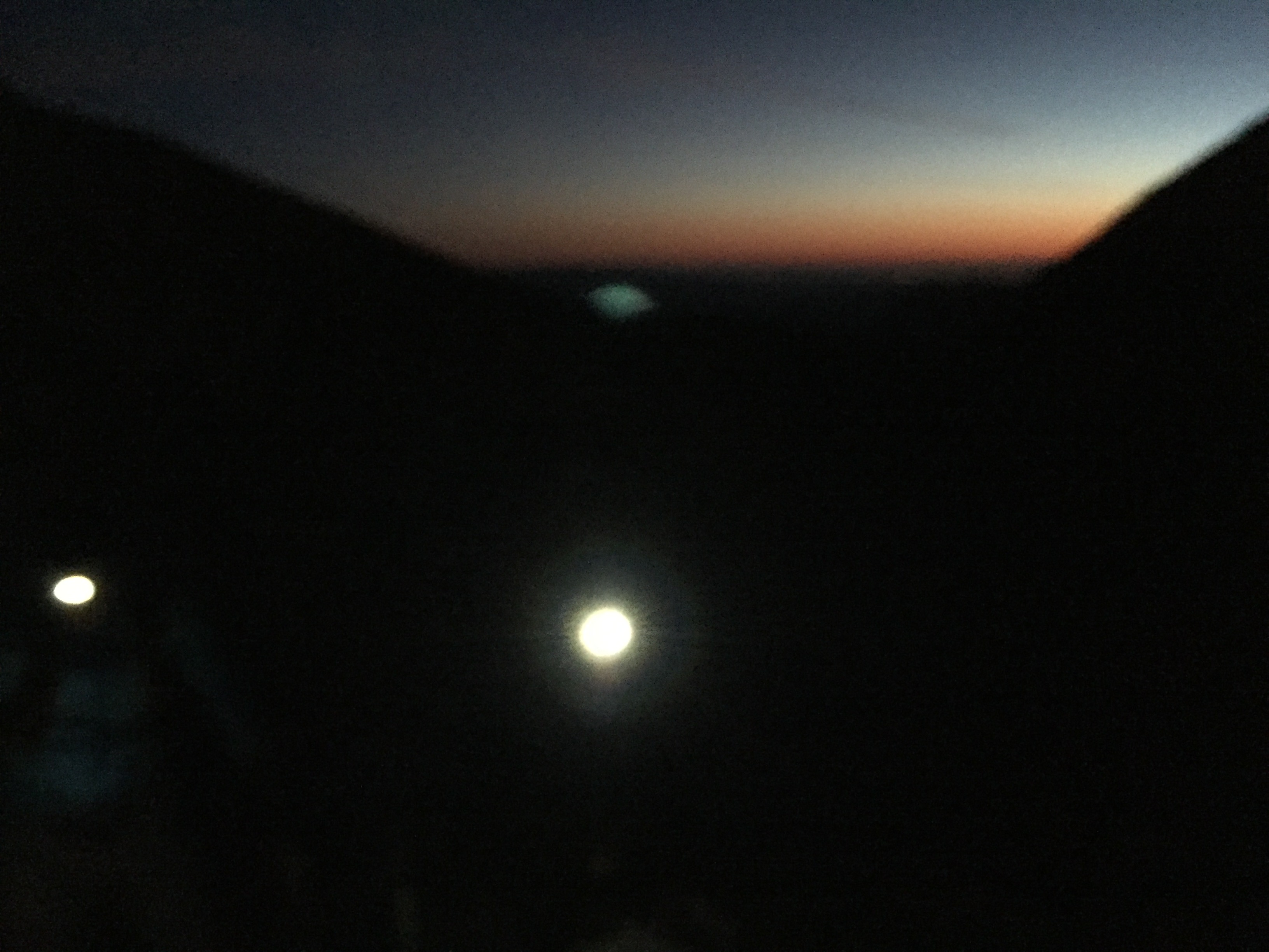Darkness and headlamps